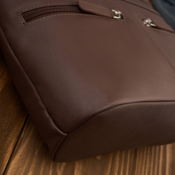 Torebka damska skórzana na ramię pojemna brązowa Paolo Peruzzi AY-23-BR