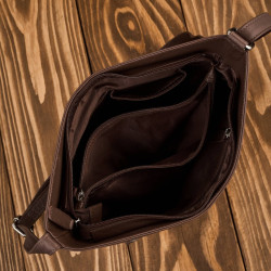 Torebka damska skórzana na ramię pojemna brązowa Paolo Peruzzi AY-23-BR