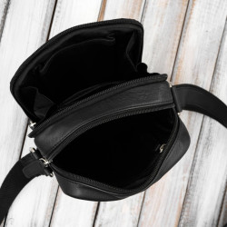 Listonoszka saszetka męska skórzana na ramię czarna Paolo Peruzzi AY-27-BL