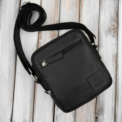 Listonoszka saszetka męska skórzana na ramię czarna Paolo Peruzzi AY-27-BL