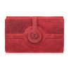Portfel damski skórzany czerwony duży vintage w orientacji poziomej z RFID Paolo Peruzzi T-134-HRD