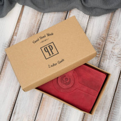 Portfel damski skórzany czerwony duży vintage w orientacji poziomej z RFID Paolo Peruzzi T-134-HRD