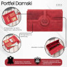 Portfel damski skórzany czerwony duży vintage w orientacji poziomej z RFID Paolo Peruzzi T-134-HRD