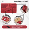 Portfel damski skórzany czerwony duży vintage w orientacji poziomej z RFID Paolo Peruzzi T-134-HRD
