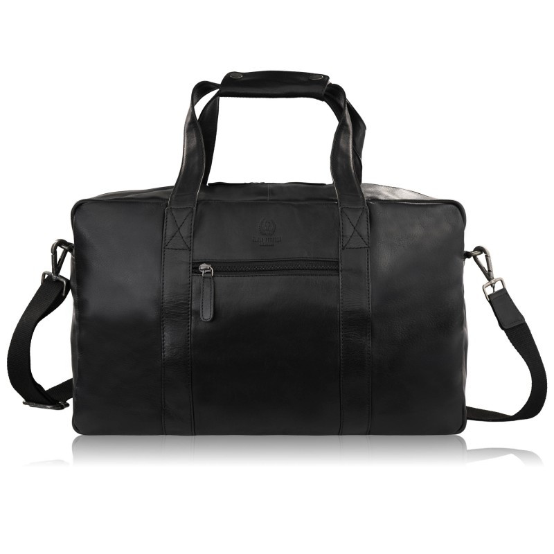 Torba podróżna męska skórzana duża pojemna czarna SL-10-BL