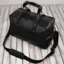 Torba podróżna męska skórzana duża pojemna czarna SL-10-BL