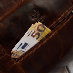 Torba podróżna męska skórzana duża pojemna koniakowa SL-10-CG