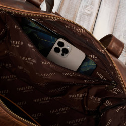 Torba podróżna męska skórzana duża pojemna koniakowa SL-10-CG