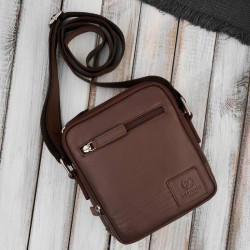 Listonoszka saszetka męska skórzana na ramię brązowa Paolo Peruzzi AY-27-BR