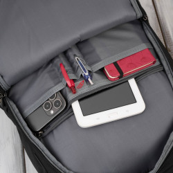 Plecak na laptopa podróżny do biura wielofunkcyjny czarny Paolo Peruzzi AS-03-BL