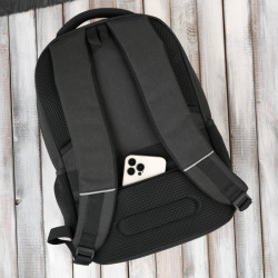 Plecak na laptopa podróżny do biura wielofunkcyjny czarny Paolo Peruzzi AS-03-BL