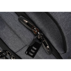 Plecak na laptopa podróżny do biura wielofunkcyjny szary Paolo Peruzzi AS-03-DGR