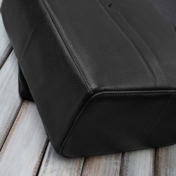 Plecak skórzany miejski do pracy premium kompaktowy czarny Paolo Peruzzi T-144-BL