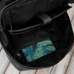 Plecak skórzany miejski do pracy premium kompaktowy czarny Paolo Peruzzi T-144-BL