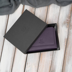 Portfel damski skórzany fioletowy duży w orientacji poziomej z RFID Paolo Peruzzi SL-07-VI