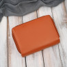 Portfel damski skórzany pomarańczowy duży w orientacji poziomej z RFID Paolo Peruzzi SL-07-OR