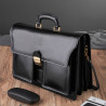 Skórzana teczka męska czarna Paolo Peruzzi N02-BL