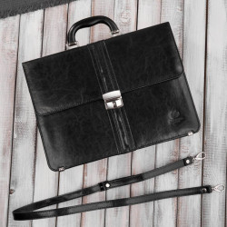 Aktówka męska skórzana Paolo Peruzzi do ręki i na ramię S-41-BL