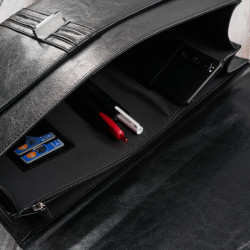 Aktówka męska skórzana Paolo Peruzzi do ręki i na ramię S-41-BL