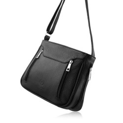 Torebka damska skórzana mała Paolo Peruzzi czarna Z-52-BL