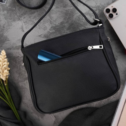 Torebka damska skórzana mała Paolo Peruzzi czarna Z-52-BL