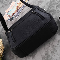 Torebka damska skórzana mała Paolo Peruzzi czarna Z-52-BL