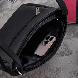 Torebka damska skórzana mała Paolo Peruzzi czarna Z-52-BL