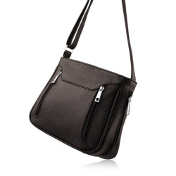 Torebka damska skórzana mała brązowa Paolo Peruzzi Z-52-BR