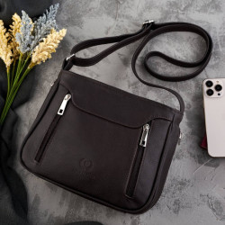 Torebka damska skórzana mała brązowa Paolo Peruzzi Z-52-BR