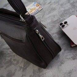 Torebka damska skórzana mała brązowa Paolo Peruzzi Z-52-BR