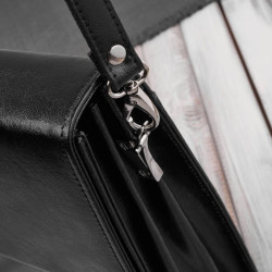 Aktówka męska skórzana do ręki i na ramię elegancka czarna Paolo Peruzzi S-43-BL