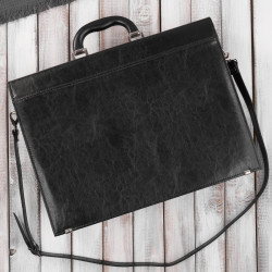 Aktówka męska skórzana do ręki i na ramię elegancka czarna Paolo Peruzzi S-43-BL