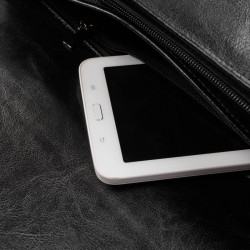 Aktówka męska skórzana do ręki i na ramię elegancka czarna Paolo Peruzzi S-43-BL