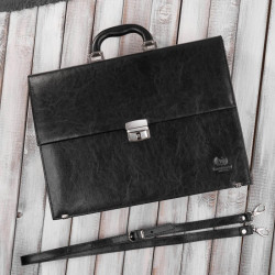 Aktówka męska skórzana do ręki i na ramię elegancka czarna Paolo Peruzzi S-43-BL