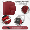 Portfel damski skórzany czerwona portmonetka RFID Paolo Peruzii AL-24-RD