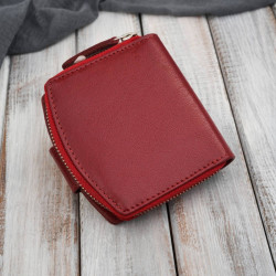 Portfel damski skórzany czerwona portmonetka RFID Paolo Peruzii AL-24-RD