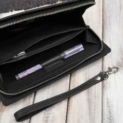 Saszetka męska skórzana do ręki elegancka czarna Paolo Peruzzi AL-26-BL