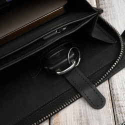 Saszetka męska skórzana do ręki elegancka czarna Paolo Peruzzi AL-26-BL