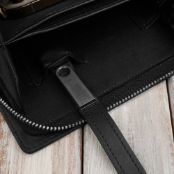 Saszetka męska skórzana do ręki elegancka czarna Paolo Peruzzi AL-26-BL