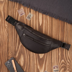 Saszetka męska skórzana brązowa na pas Paolo Peruzzi AL-11-BR