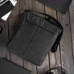 Torba męska na ramię messenger ze skóry syntetycznej SP-07-BL