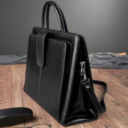 Czarna teczka aktówka damska Paolo Peruzzi Bergamo 168BY-BL