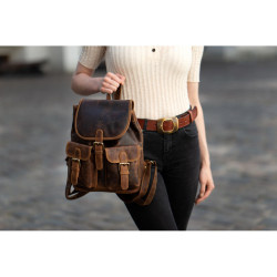 Plecak damski skórzany Paolo Peruzzi T-16-BR