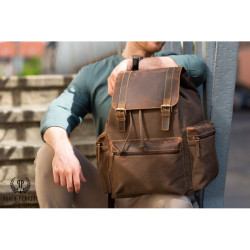 Plecak skórzany vintage Paolo Peruzzi T-37-BR