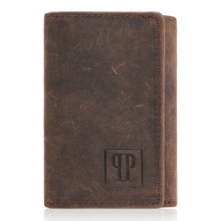 Portfel męski T-04-BR skórzane etui na klucze T-49-BR Zestaw prezentowy Paolo Peruzzi ZUP-126