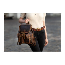 Zestaw prezentowy plecaczek damski i portfel damski Paolo Peruzzi ZUP-26-BR