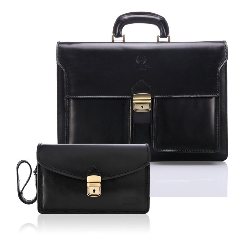 Zestaw prezentowy ZUP-58-BL teczka N02-BL saszetka N06-BL