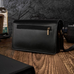 Czarna elegancka skórzana saszetka męska Paolo Peruzzi N06-BL