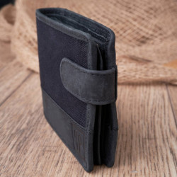 Zestaw męski ZUP-21-BL plecak vintage T-19-BL oraz portfel skórzany T-03-BL