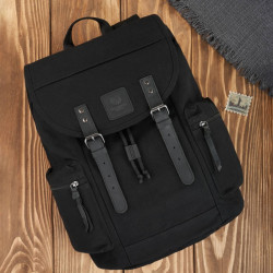 Zestaw męski ZUP-21-BL plecak vintage T-19-BL oraz portfel skórzany T-03-BL